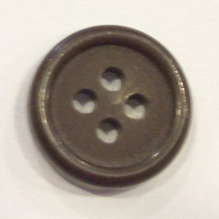 4 lyukú belső Gombík, hnedý 15 mm