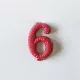 Numere din metal, rosu 6,9