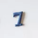 Numere din metal, albastru inchis 7