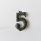 Numere din metal, verde 5