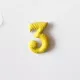 Fém szám žltá 3