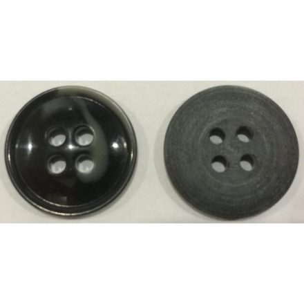 Button collar 4-hole, black 20mm