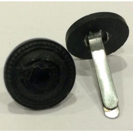 Button, black 15mm