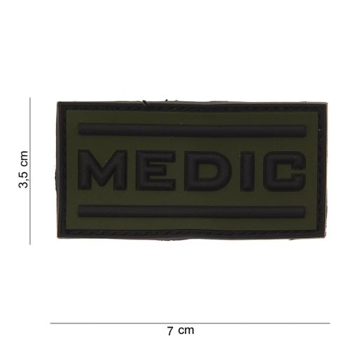 Medic PVC nášivka, zelená