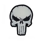 Patch din PVC cu craniu Punisher care strălucește în întuneric