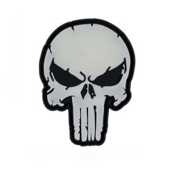   Patch din PVC cu craniu Punisher care strălucește în întuneric