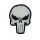 Patch din PVC cu craniu Punisher care strălucește în întuneric