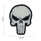 Patch din PVC cu craniu Punisher care strălucește în întuneric