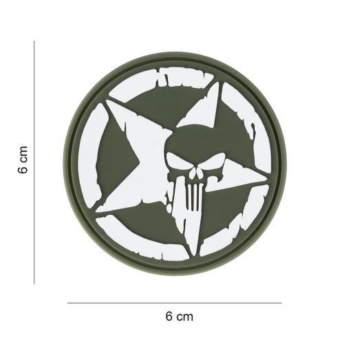 Punisher Allied Star PVC patch, green