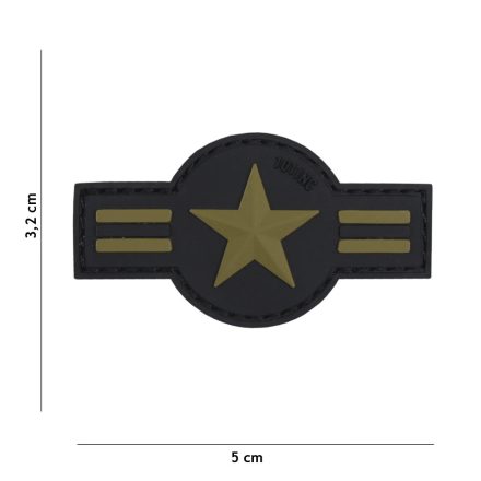 US Air Force Emblema 3D PVC, verde