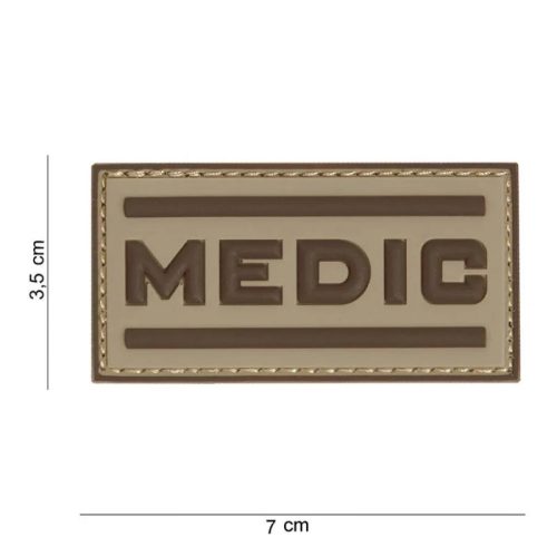 Medic PVC nášivka, púštna