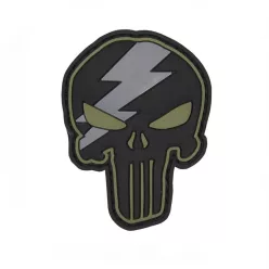 Punisher Thunder PVC patch, green