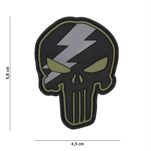 Punisher Thunder PVC Patch, Grün