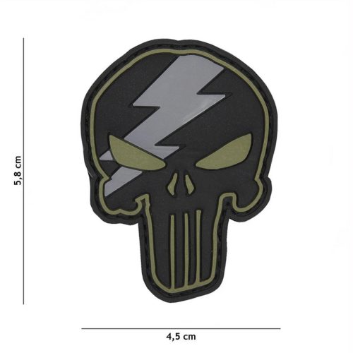 Punisher Thunder Emblema 3D PVC, verde