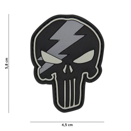 Punisher Thunder PVC Patch, Grau