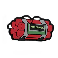 Kind regards Emblema 3D PVC, rosu