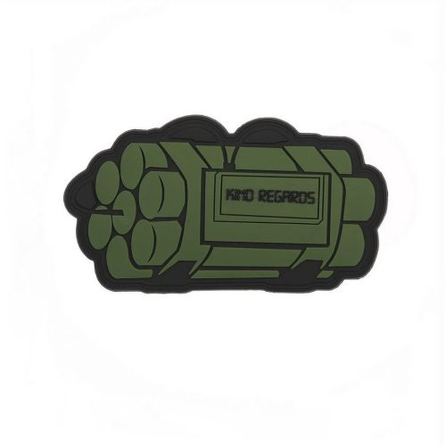 Kind regards Emblema 3D PVC, verde