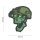 Night vision skull PVC patch, green