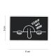 Kilroy was here PVC Patch, Schwarz