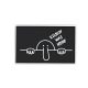 Kilroy was here PVC patch, black