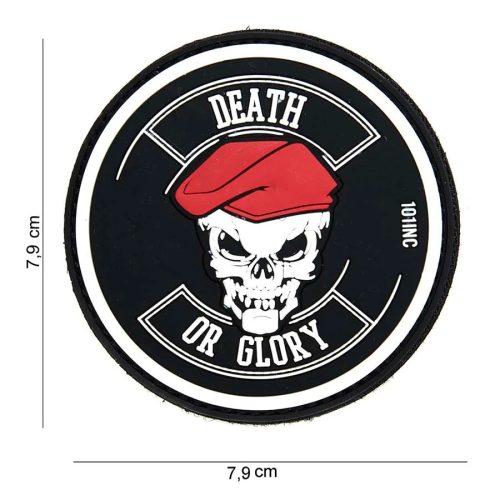 Death or glory PVC Patch, Schwarz