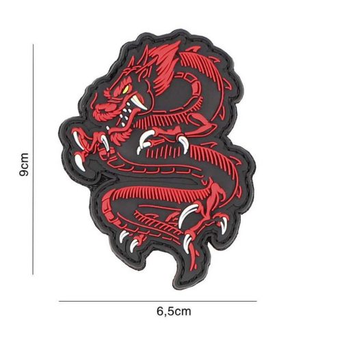 Dragon PVC patch, red