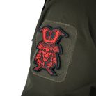 Samurai skull Emblema 3D PVC, rosu