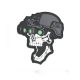 Night vision skull Emblema 3D PVC, alb