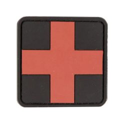 First Aid Emblema 3D PVC, negru