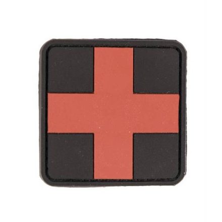 First Aid Emblema 3D PVC, negru