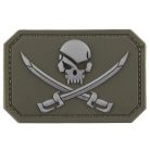 Pirate PVC patch, green