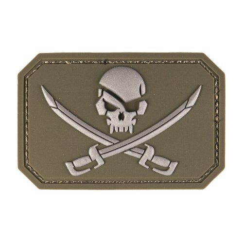 Pirate PVC patch, green