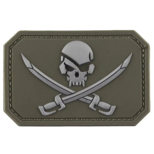 Pirate PVC patch, green