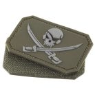 Pirate PVC patch, green