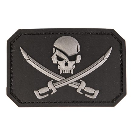 Pirate PVC patch, black