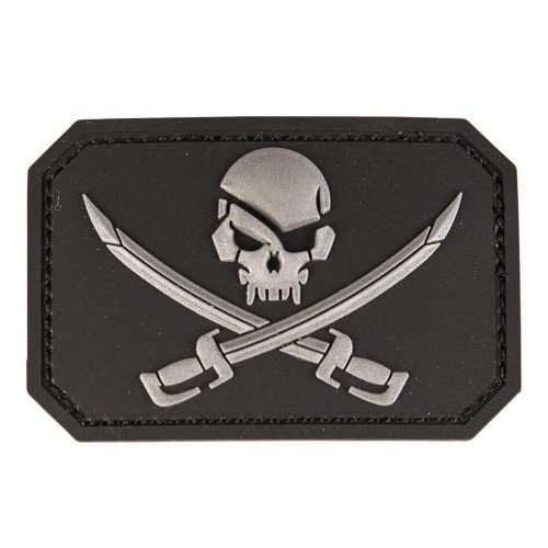 Pirate PVC patch, black