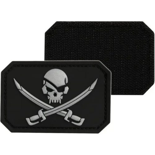 Pirat PVC Patch, Schwarz