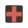 First Aid kicsi PVC felvarró, fekete