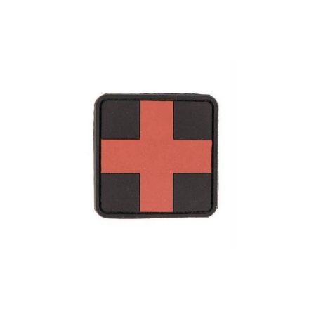 First Aid mic Emblema 3D PVC, negru