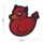 Devil Duck PVC patch, red