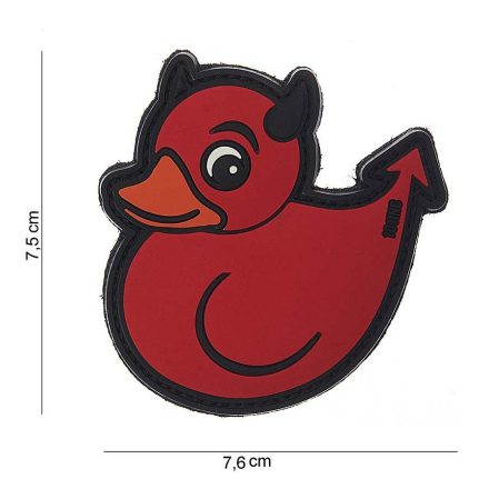 Devil Duck PVC patch, red