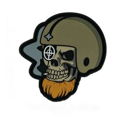Bearded skull pilot PVC patch