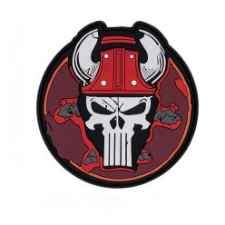 Punish skull bull PVC patch
