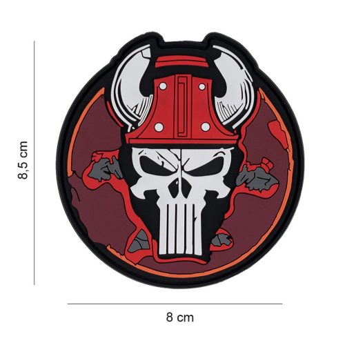 Punish skull bull PVC patch
