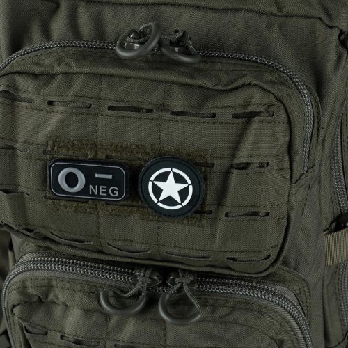 Blood type PVC patch, black 0-