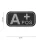 Blood type PVC patch, black A+