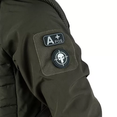 Blood type PVC patch, black A+