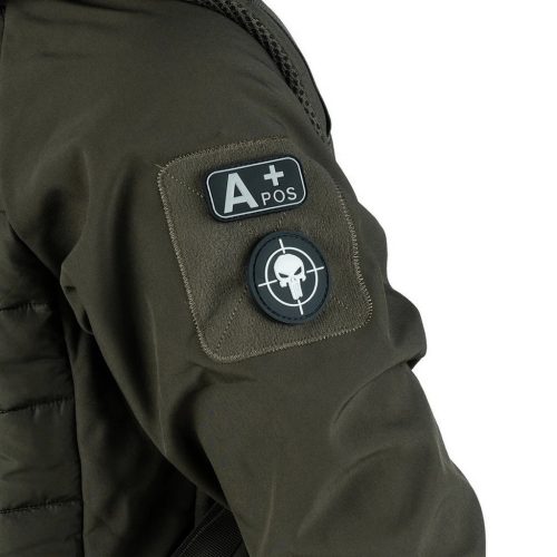 Blutgruppe PVC Patch, Schwarz A+