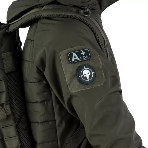 Blood type PVC patch, black A+