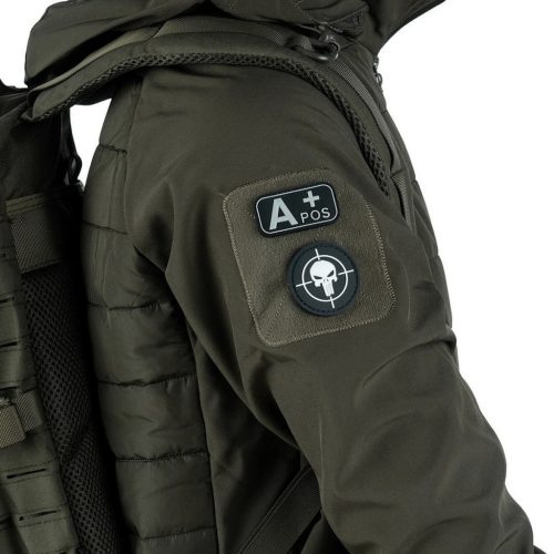 Blutgruppe PVC Patch, Schwarz A+